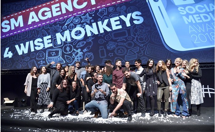 Η 4 Wise Monkeys Agency of the Υear στα Social Media Awards 2018 για δεύτερη συνεχόμενη χρονιά