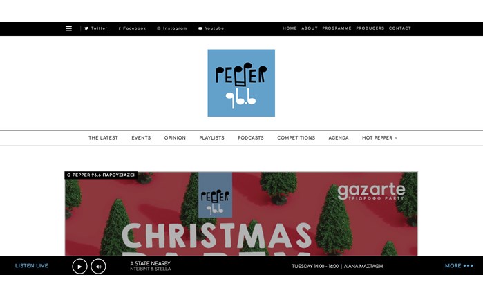 Pepper 96.6: Νέο website από Radiojar & A3®