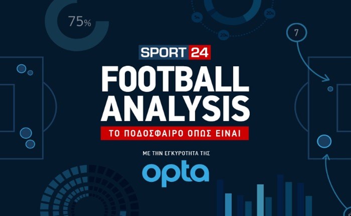 Football Analysis με την εγκυρότητα της Opta αποκλειστικά στο SPORT24