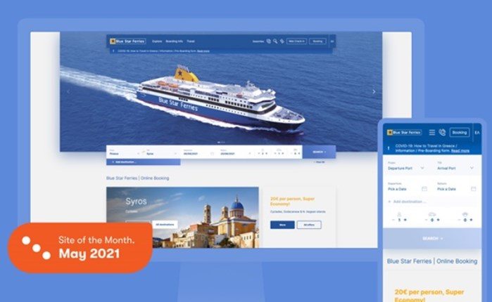 Bluestarferries.com: Διακρίθηκε και εντάχθηκε στο Top 10 Kentico Xperience website 