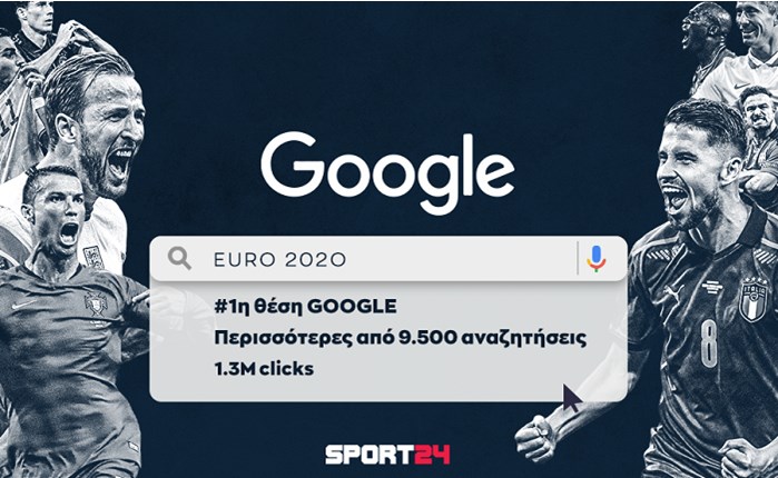 SPORT24: Στην κορυφή της GOOGLE για τους αγώνες του EURO 2020