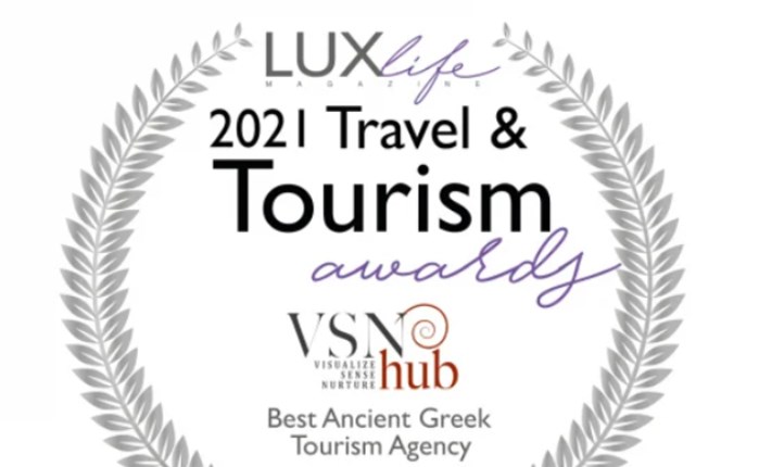 VSN HUB: Βραβεύτηκε ως Best Ancient Greek Tourism agency 2021 στα LUXElife Travel & Tourism Awards