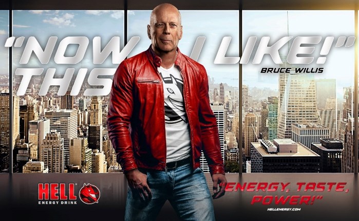 Bruce Willis: Ανανέωσε τη συνεργασία του με την HELL ENERGY για 2 χρόνια