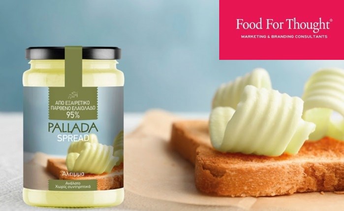 Food For Thought: Σχεδίασε την εικόνα και τις συσκευασίες για το Pallada Spread