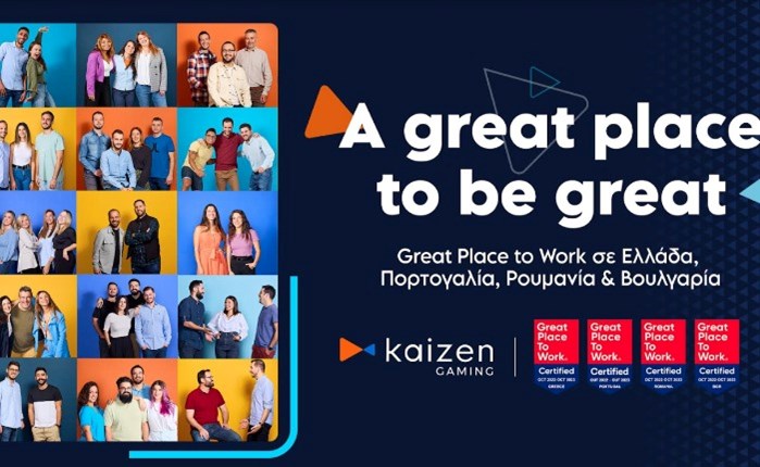 Kaizen Gaming: Αναδεικνύεται για δεύτερη φορά Great Place to Work