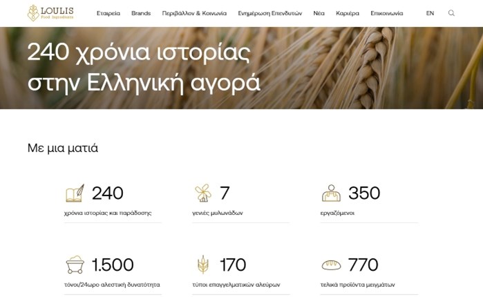 Loulis Food Ingredients: Στον "αέρα" με νέα εταιρική ιστοσελίδα