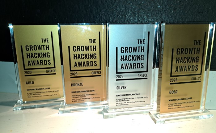 Knowcrunch: Κατέκτησε 4 βραβεία στα Growth Hacking Awards 2023