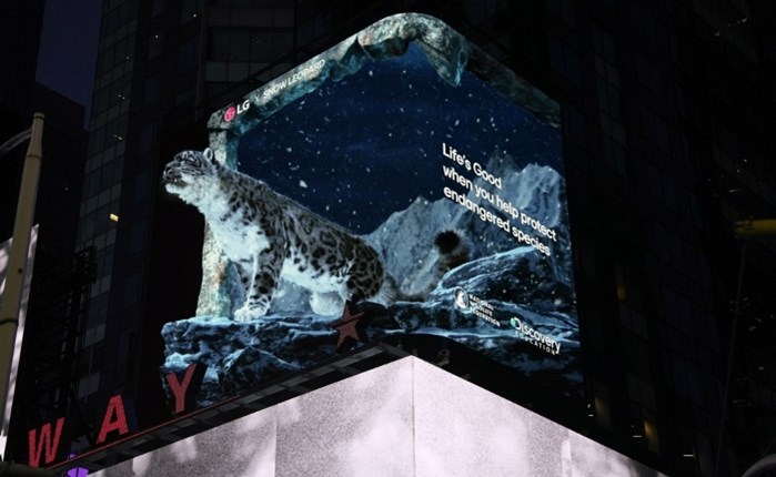 LG: Εκστρατεία για τα απειλούμενα είδη στην Times Square