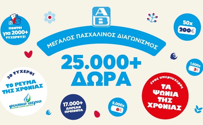 ΑΒ: Μεγάλος πασχαλινός διαγωνισμός με πάνω από 25.000 δώρα