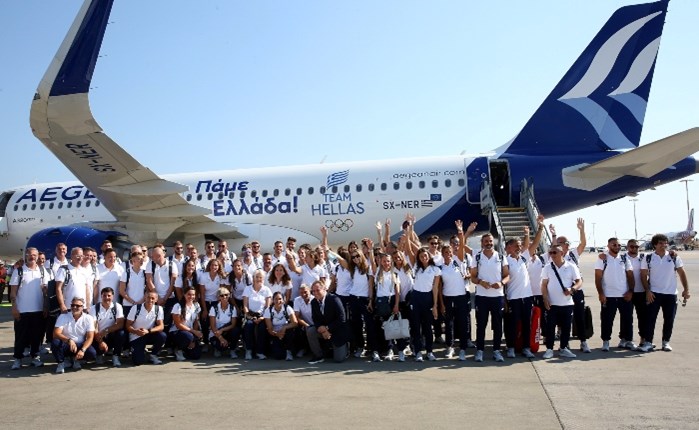 Η «Team Hellas» αναχώρησε για Παρίσι - «Πάμε Ελλάδα», το μήνυμα της AEGEAN