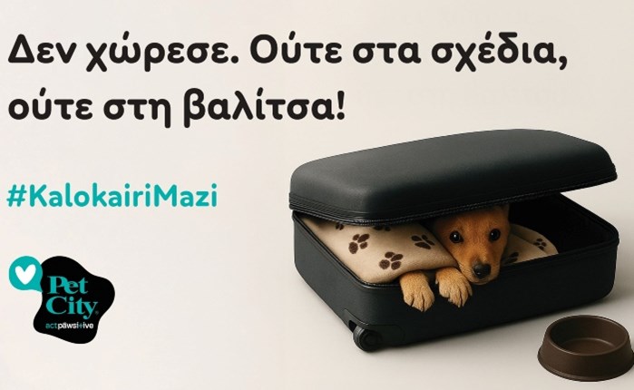Pet City: Νέα καμπάνια #KalokairiMazi για τα ζώα που μένουν μόνα στο σπίτι ή στο δρόμο