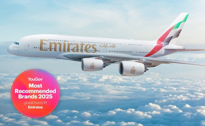 Emirates: Αναγνωρίστηκε από τη YouGov ως το πιο συνιστώμενο παγκόσμιο brand για το 2025