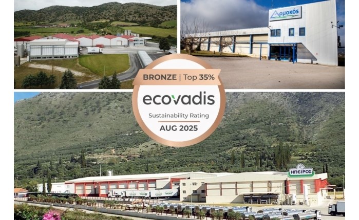 Ήπειρος ΑΕΒΕ: Έλαβε για 2η χρονιά την πιστοποίηση βιωσιμότητας ECOVADIS